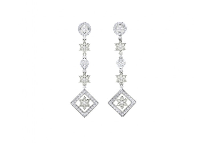 Talor Diamond Dangle drop earrings in Gold